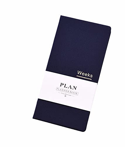 2021 Taschen-Wochenplaner, Terminplaner, Stundenplan, Jahres- und Monatsplaner, A6, Notizbücher, 2 Stück (A6, undatierter Planer, blau)