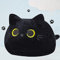 JOCCIK Katzen Schwarze weiches Stofftier Kopfkissen Plüschpuppe Weihnachten Geburtstagsfeier Geschenk
