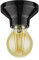 ledscom.de LED Deckenleuchte Elektra Porzellan schwarz, inkl. LED gold max. 778lm, 3-Stufen dimmen, extra-warmweiß