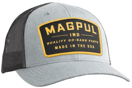 Magpul Unisex Trucker Hat Snap Back Baseball Cap, One Size Fits Most Baseballkappe, Go Bang Heather Grey, Einheitsgröße