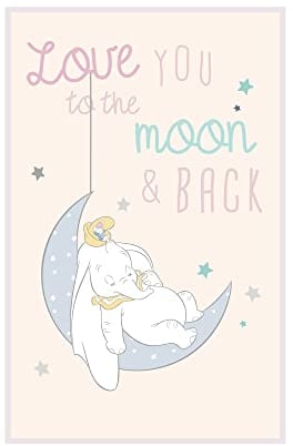 Komar Dumbo Moon - Größe: 50 x 70 cm, Wandbild, Poster, Kunstdruck (ohne Rahmen), Disney