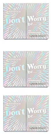 essence Don't Worry, be... mini eyeshadow palette, Lidschatten, Mehrfarbig, 6 Farben, langanhaltend, schimmernd, vegan, ohne Mikroplastikpartikel, Nanopartikel frei, ohne Parfüm, 3er Pack (3x5g)