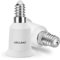 DiCUNO E14 to E27 Socket Converter, Socket Adapter, Small Screw to Screw Lampholder, SES to ES Lamp Base Adapter for LED Bulbs and Incandescent Bulbs and CFL Bulbs-Pack of 2