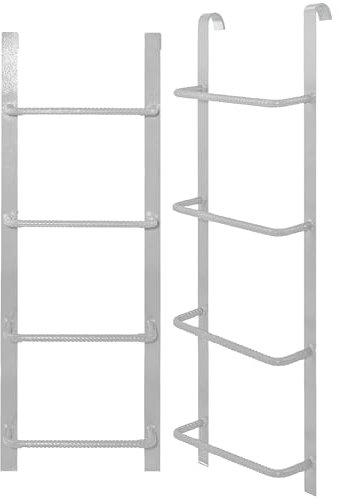 Window Well Supply Heavy-Duty Metal Window Well Ladder (4-Rung, White)