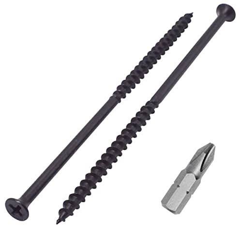 SKIR'CO Lot de 80 Vis Phosphatées Noires 4,8 x 120 mm Pour Cloison Sèche, Bois, Plaque de Plâtre - Tête Cruciforme