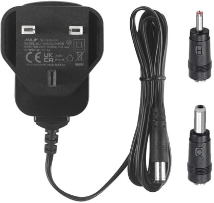 Security-01 AC to DC 6V 2A Power Supply Adapter, Plug 5.5mm x 2.1mm, with selectable 3.5mm x 1.35mm, 4.0mm x 1.7mm Adapter Tips