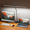 One Fire Lampe de Bureau,Double Tête 10 Luminosité & 3 Couleurs Lampe de Bureau LED,Lampe LED Rechargeable Lampe de Table Sans Fil,360° Flexible Lampe Pince, Dimmable Lampe Sans Fil,Lampe de Chevet