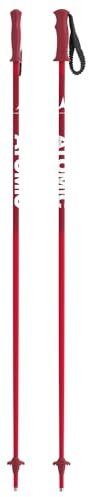 ATOMIC AMT Jr Skistöcke - hochwertiger 3* Aluminium Skistock - ergonomischer JR Griff am Stock - elastische Kids Handschlaufe - Stöcke mit 50mm-Pistenteller