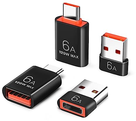 YRIKE USB C Adapter (Pack of 4), USB C to USB 3.0 Adapter, USB C TOG Adapter, Compatible with Type C Devices such as Macbooks and Mobile Phones
