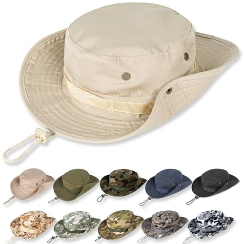 Sonnenhut für Herren und Damen, Fischerhut, LSF 50+, Fischerhut, Safari-Hut