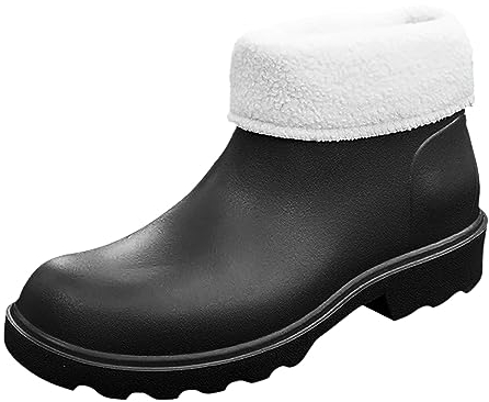 Stivali Gomma Pioggia Donna Antipioggia 38 Scarpe Impermeabili Imbottiti Pianta Larga Stivali Pioggia Colorati Bassi Corti Stivali Acqua Invernali da Lavoro Stivaletti Pioggia Antiscivolo