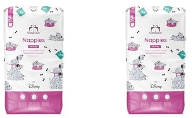 Amazon-Marke: Mama Bear Disney Ultra Dry Windeln Größe 5+ (11-17 kg), Weiß, 72 Stück (1-er Pack) (Packung mit 2)