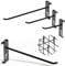 NACETURE 30 Pack Double Hanger Gridwall Hooks Display Hook for Grid Wall Panel- Grid Wall Hooks 4/6/8 inch On The Bottom- Durable Peg Panel
