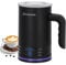 Panana Electric Milk Frother Steamed, 4 in 1 Automatic Frother and Milk Steamer, Hot & Cold Milk Warmer, 430ml, Temperature Control Auto Shut-Off, for Coffee, Latte, Cappuccino, Chocolate Milk (Black)