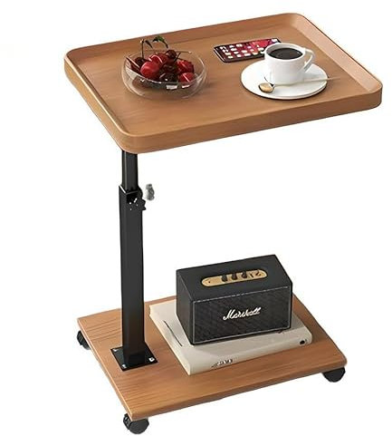 Gelory Verstellbarer Beistelltisch – Nachttisch, Sofa-Tisch, Couchtisch, Laptoptisch für Wohnzimmer, Schlafzimmer, Kaffee und Snacks