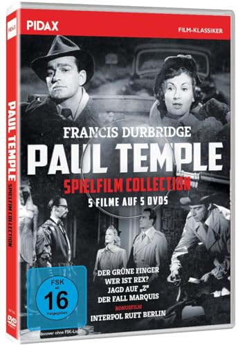 Francis Durbridge: Paul Temple Spielfilm-Collection / Fünf britische Kinofilme nach Francis Durbridge mit umfassendem Bonusmaterial (Pidax Film-Klassiker)