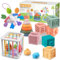 Aliex Baby Spielzeug, Montessori Babyspielzeug | Motorikspielzeug | Stapelturm | Stapelsteine | Motorikwürfel
