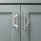 Amerdeco 10 Pack Brushed Satin Nickel Cabinet Pulls 96mm Hole Center Cabinet Hardware Kitchen Cabinet Handles for Bathroom Drawer Pulls Dresser Pulls AM027