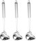 Rebanky 3 Pièces Louche avec Bec Verseur Petite Louche à Sauce 30 cm Cuillère à Sauce avec Bec Verseur louche à Sauce Inox pour Sauces, Vinaigrettes Cuillère à Sauce pour Gaucher Argent