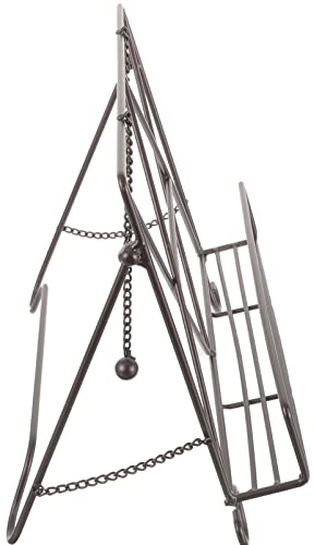 STOBOK Libreria Pieghevole in Ferro Battuto Porta Riviste Organizer da Scrivania Porta Libri E Salvaspazio