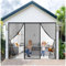 nero Zanzariera Finestra Magnetica W240xH185cm Zanzariere su Misura Si Chiude da Sola Totalmente Magnetica per Porte d'Ingresso,Porte