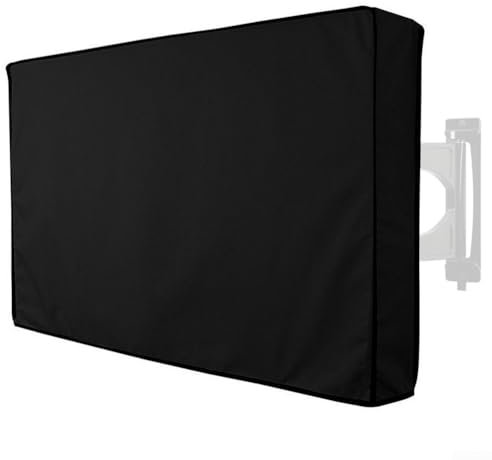 YUANGANG Outdoor-TV-Abdeckungen, 600D, Outdoor, Garten, wasserdicht, LCD-TV-Staubschutz, zum Aufhängen, passend für die meisten Halterungen und Halterungen, Schwarz (40-42 Zoll)