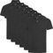 New Pack of 4 Mens Polo Shirt Short Sleeve Plain Pique Top Designer Tshirt Tee, Black - Pack of 6, M