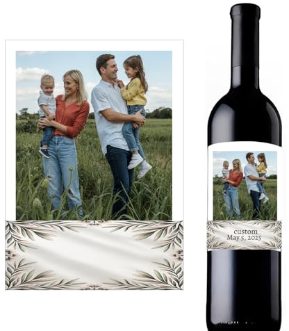 Etiquetas personalizadas para botellas de vino para tradiciones familiares | Pegatinas de reunión anual