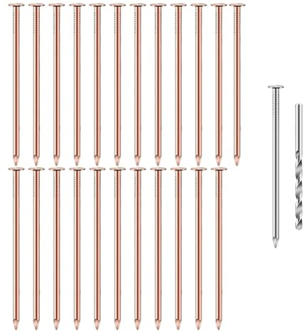 Veciado 25 Stück Kupfernägel, Baumstumpfkiller, Spikes Zur Baumstumpfentfernung, Hardware-Nägel zum Entfernen Von Baumstümpfen