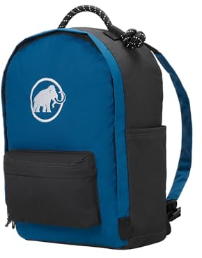 Mammut Wully 20 Rucksack, 100 % recyceltes wasserabweisendes Gewebe, Laptopfach, 38,1 cm (15 Zoll), Seilgriff, minimalistische Verwendung, Tschiel-Schwarz, 20 L, Wully 20 Rucksack