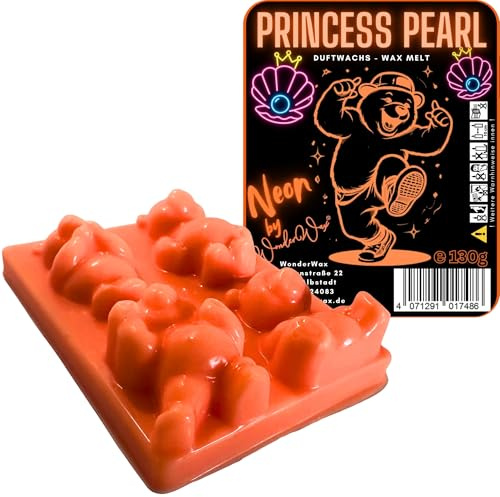 WonderWax Neon Duftriegel 6 x Duftwachs Bären Wachsmelt Duftwachs Raumduft für Duftlampen Soja Wachs Melts Duftmelt Aroma Wellnes Kerzen Wärmer Wax Tarts Princess Pearl