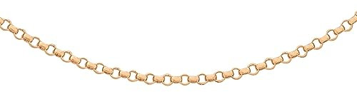 CARISSIMA Donna 18 ct Oro Rosa 1,1 m Collana Belcher Rotonda di Lunghezza 46 cm/18 pollici