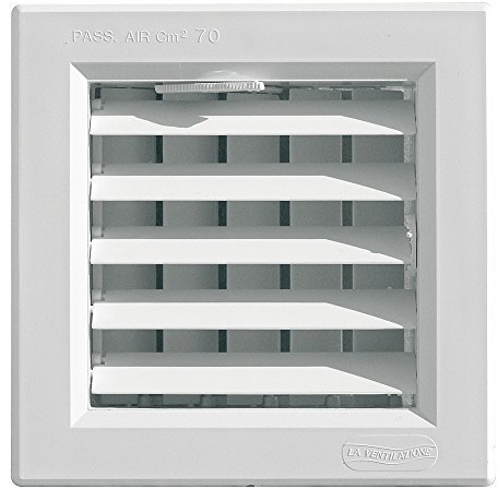 First Plast - Grille de ventilation PVC - Grille à encastrer pour climatisation avec doubles volets réglables 140x140mm
