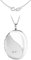 Tuscany Silver Women's Sterling Silver Diamond Cut Etched Wave Satin Polished Oval Locket on Curb Chain 46cm/18