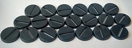 Plastic Wargaming Base Roleplay 20mm round with slot x 20