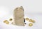 G S D Haushaltsgeräte Aufbewahrungsbeutel für Kartoffeln, Jute, Beige, 27.5 cm