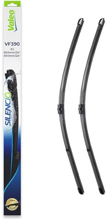 VALEO Silencio Escobilla - VF390 - Kit de Alto Rendimiento, Visibilidad Superior en Carretera, Fácil Instalación, Hojas Planas Originales de 600mm/600mm - Delanteras - Juego de 2 Escobillas - 574710