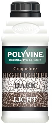 Polyvine Craquelure Highlighter Crackle Effect Varnish Light 50g – Fine Line Crackle Varnish Highlighter for Pottery, Furniture & Crafts – Must be Used with Craquelure Base & Top Coat System