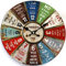 Cepewa Wanduhr Wheel of Fortune im Vintage Look mit batteriebetriebenem Quarzuhrwerk, Durchmesser 29 cm aus MDF