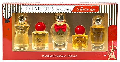 Charrier Parfums of France Collection Luxe Gift set of 5 Miniature Eau de Parfum - 49, 7 ml