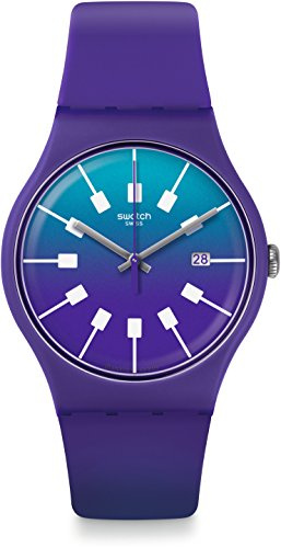 Swatch Damen Armbanduhr Digital Quarz Silikon SUOV400
