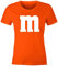 MoonWorks® Damen T-Shirt Gruppen-Kostüm M Aufdruck Kostüm Fasching Karneval Verkleidung orange XS