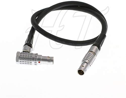 HangTon 0B 2 Pin rechtwinklig auf 2 Pin gerades Stromkabel für Alexa Kamera, Teradek Bolt Bond, Transvideo SmallHD 703 Monitor, Z CAM E2 F6 S6 Kamera EVF 45cm