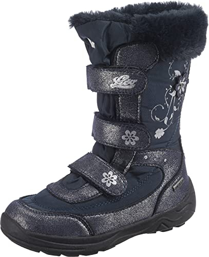 Lico Garçon Fille Mary V Botte de Neige, Bleu Marine Argent Marine, 32 EU