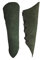 Andracor - Leichte Armstulpe aus echtem Wildleder - spitz zulaufende Armschützer mit Schnürung - Grün