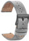TStrap Leder Uhrenarmband 20mm - Weich Grau Quick Release Uhrenarmbänder Ersatz - Sport Uhrenarmband für Herren Damen - Smartwatches Armband mit Schwarz Schließe - 18mm 19mm 21mm 22mm