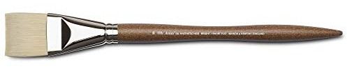 Winsor & Newton 5010319 synthetischer Künstler Ölpinsel mit hoher Elastizität & Lebensdauer, ergonomischer Stiel für Ölfarben und Alkydfarben - Flachpinsel, kurz Nr. 20