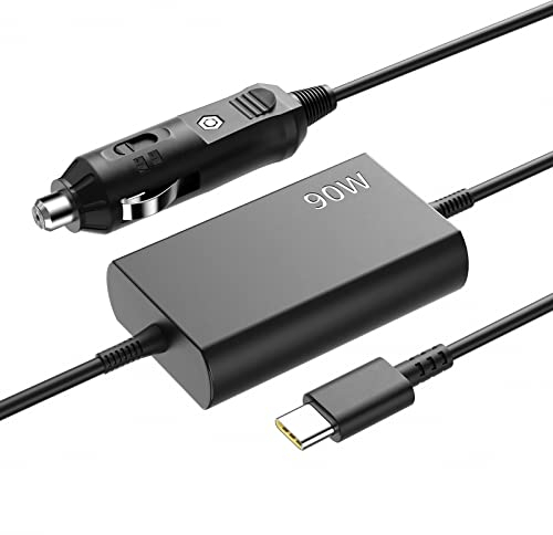 QYD 90W USB-C KFZ Ladekabel Auto Ladegerät für Notebook MacBook Pro 13 15 zoll A1706 A1707 A1708 A1719, Lenovo Dell ASUS HP Acer Samsung Huawei Laptop Xiaomi Air kfz Ladegerät USB C TYPE-C PD Netzteil