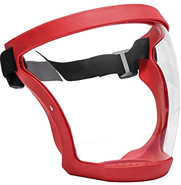Super Full Face Schutzschilde, Gesichtsschutz Vollschutzbrille Mit Rahmen, Anti-Fog Anti-Staub Wiederverwendbares Gesicht Ultra Clear Shields, Tröpfchenspritzschutz Transparente Abdeckung 4 Farben