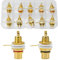 KUOQIY 10 Pièces RCA Terminal, Connecteurs de Châssis Femelle RCA Jack en Cuivre (5 Noir + 5 Rouge)